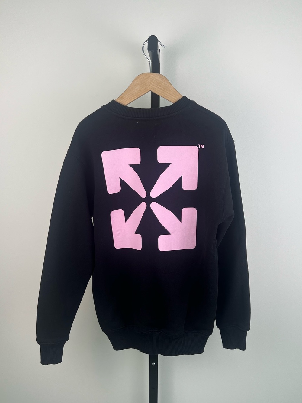 Off-White Kids Girls Pink Logo Sweatshirt, Black, 10Y